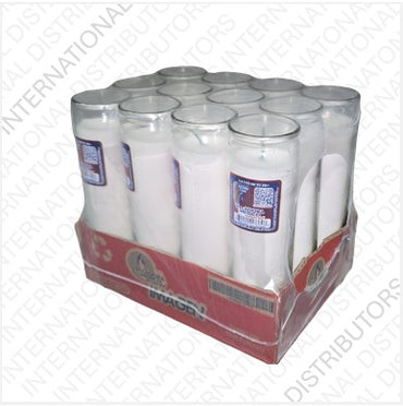 Item No.14740 VELADORA MEXICO WHITE COLOR 12ct