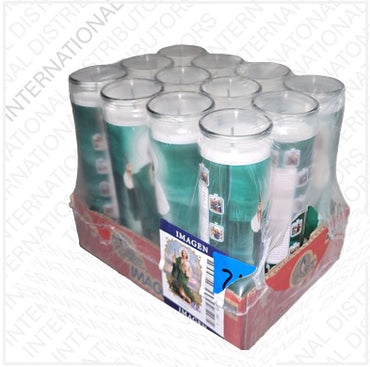 Item No.14290 VELADORA MEXICO SAN MARTIN CABALLERO 12ct