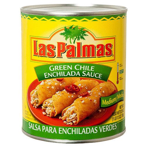 LAS PALMAS GREEN ENCHILADA SAUCE MEDIUM 12/28oz (SKU 30006