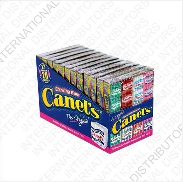 Artículo n.º 10021 PAQUETE DE CHICLE CANEL'S 4-P EN BANDEJA ORIGINAL 12/60ct