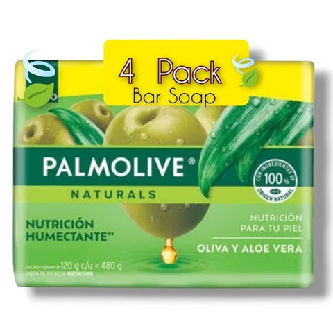 PALMOLIVE NAT BAR SOAP ALOE Y OLIVA 18/4ct/120g (SKU #10720)