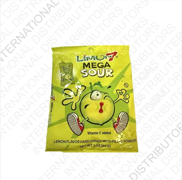 Item No.30132 ANAHUAC LIMON 7 MEGA SOUR HARD CANDY 24/84gr