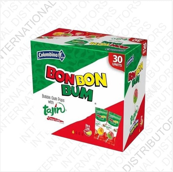 Item No.30164 COLOMBINA BONBONBUM MIX POP WITH TAJIN DISPLAY 6/30ct