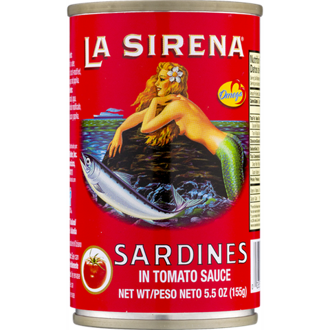 LA SIRENA SARDINES TOMATO SAUCE 25/5.5oz (SKU #32603)