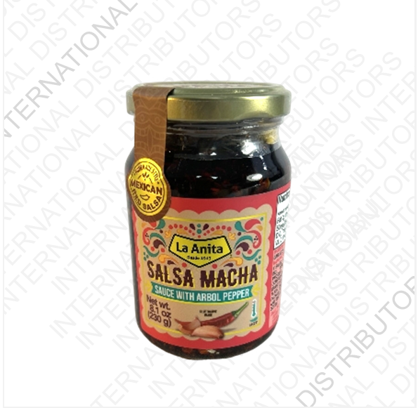 Item No.51393 LA ANITA SALSA MACHA W/ ARBOL PEPPER 12/8.1oz
