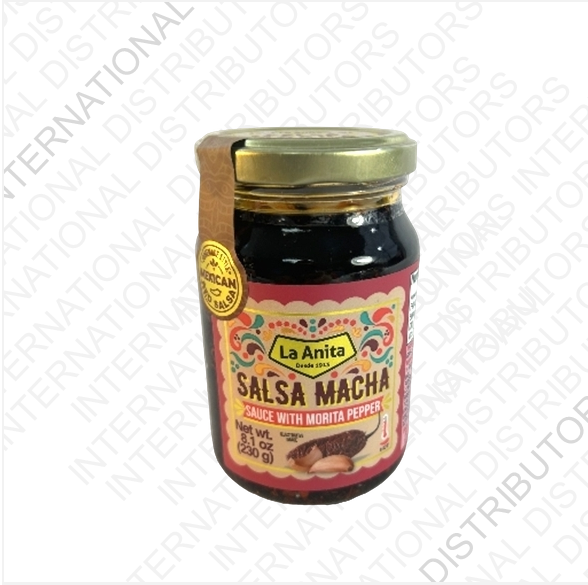 Item No.51394 LA ANITA SALSA MACHA W/ MORITA PEPPER 12/8.1oz