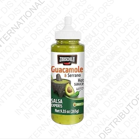 Item No.51397 ZAASCHILA GUACAMOLE & SERRANO SAUCE 6/9.35oz