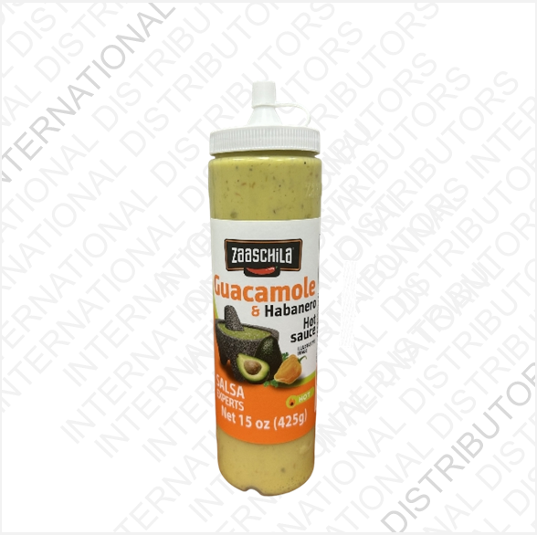 Item No.51399 ZAASCHILA GUACAMOLE & HABANERO SAUCE 6/15oz