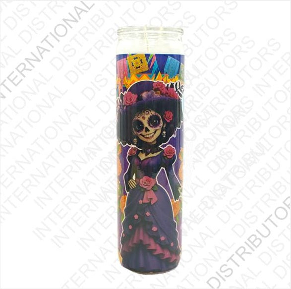 Item No.86299 VELADORA MEXICO DIA DE MUERTOS DAMA 12ct