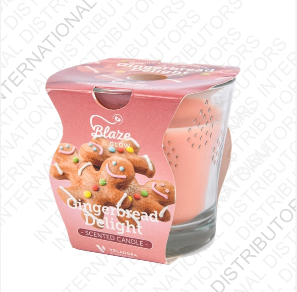 Item No.86315 BLAZE GLOW SCENTED CANDLE GINGERBREAD DELIGHT 12ct