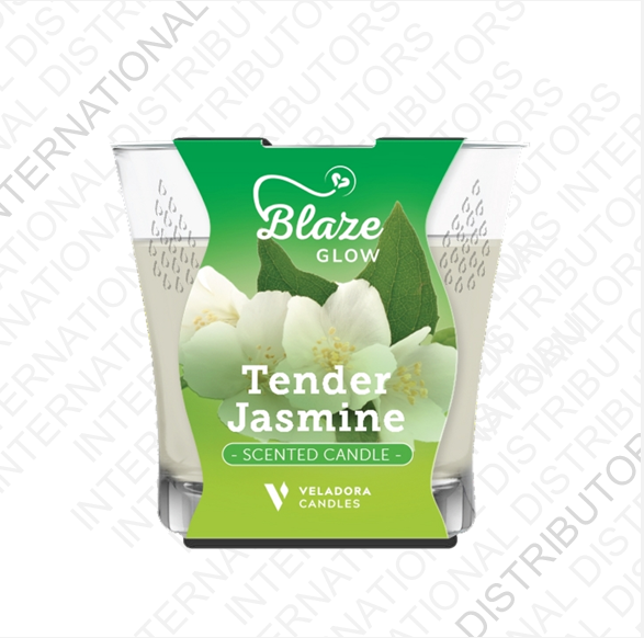 Item No.86316 BLAZE GLOW SCENTED CANDLE TENDER JASMINE 12ct