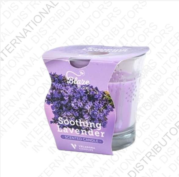 Item No.86317 BLAZE GLOW SCENTED CANDLE SOOTHING LAVENDER 12ct