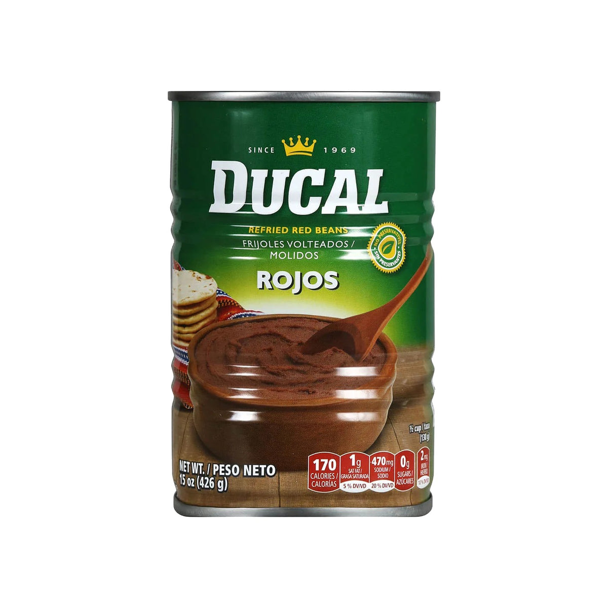 Item No.60702 DUCAL REFRIED RED BEANS 24/15oz