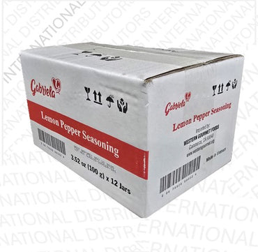 Item No.36379 GABRIELA LEMON & PEPPER SEASONING 12/3.52oz