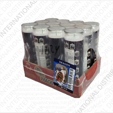 Item No.13572 VELADORA MEXICO JUAN DIEGO 12ct