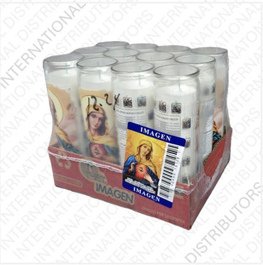 Item No.13840 VELADORA MEXICO NTRA SENORA SAGRADO CORAZON 12ct