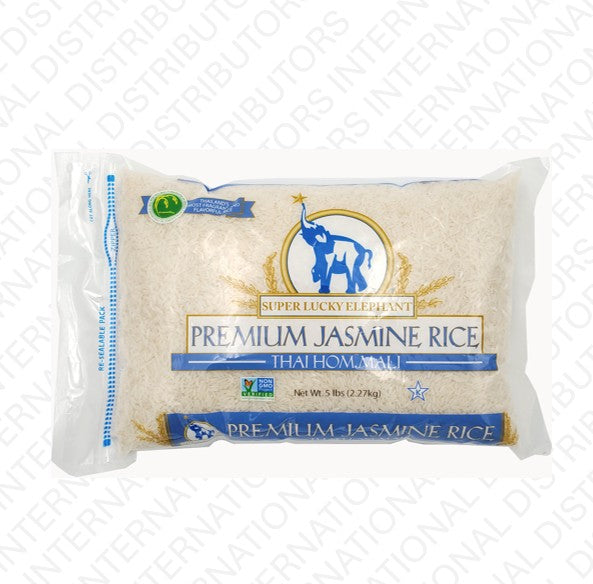 Elephant Rice Pre Steam Item No.32621 SUPER LUCKY ELEPHANT JASMINE RICE 8/5lbs – International ...
