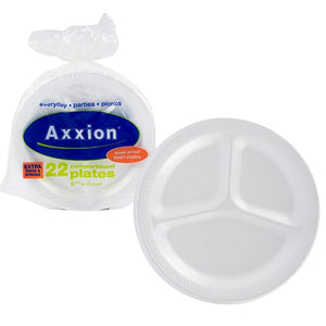 AXXION FOAM PLATES COMPARTMENT 8 7/8" 24/22ct (SKU #44644)