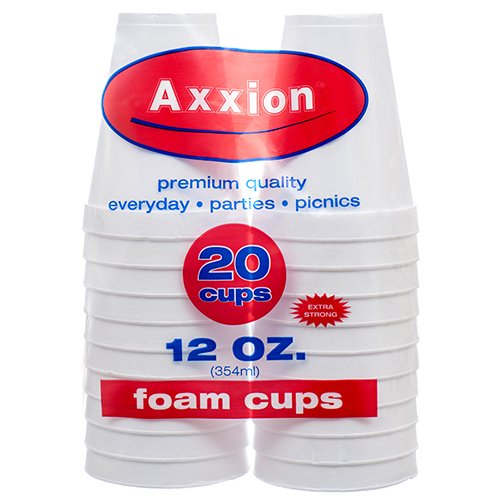 AXXION FOAM CUPS 12oz 18/20ct (SKU #44649)