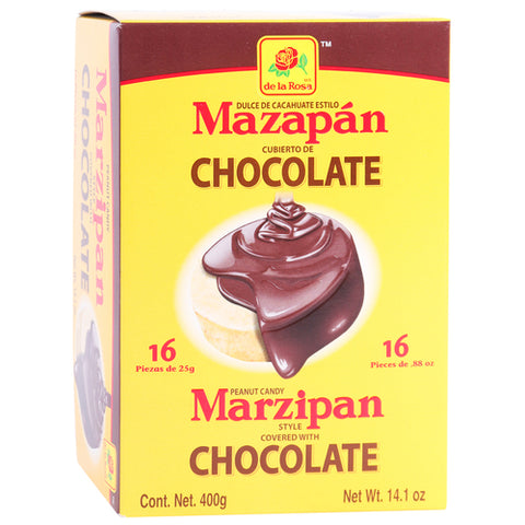 DE LA ROSA MAZAPAN COVERED WITH CHOCOLATE TRAY 24/16ct